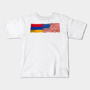 American Armenian Flag Kids T-Shirt